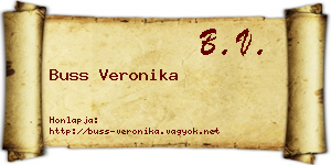 Buss Veronika névjegykártya